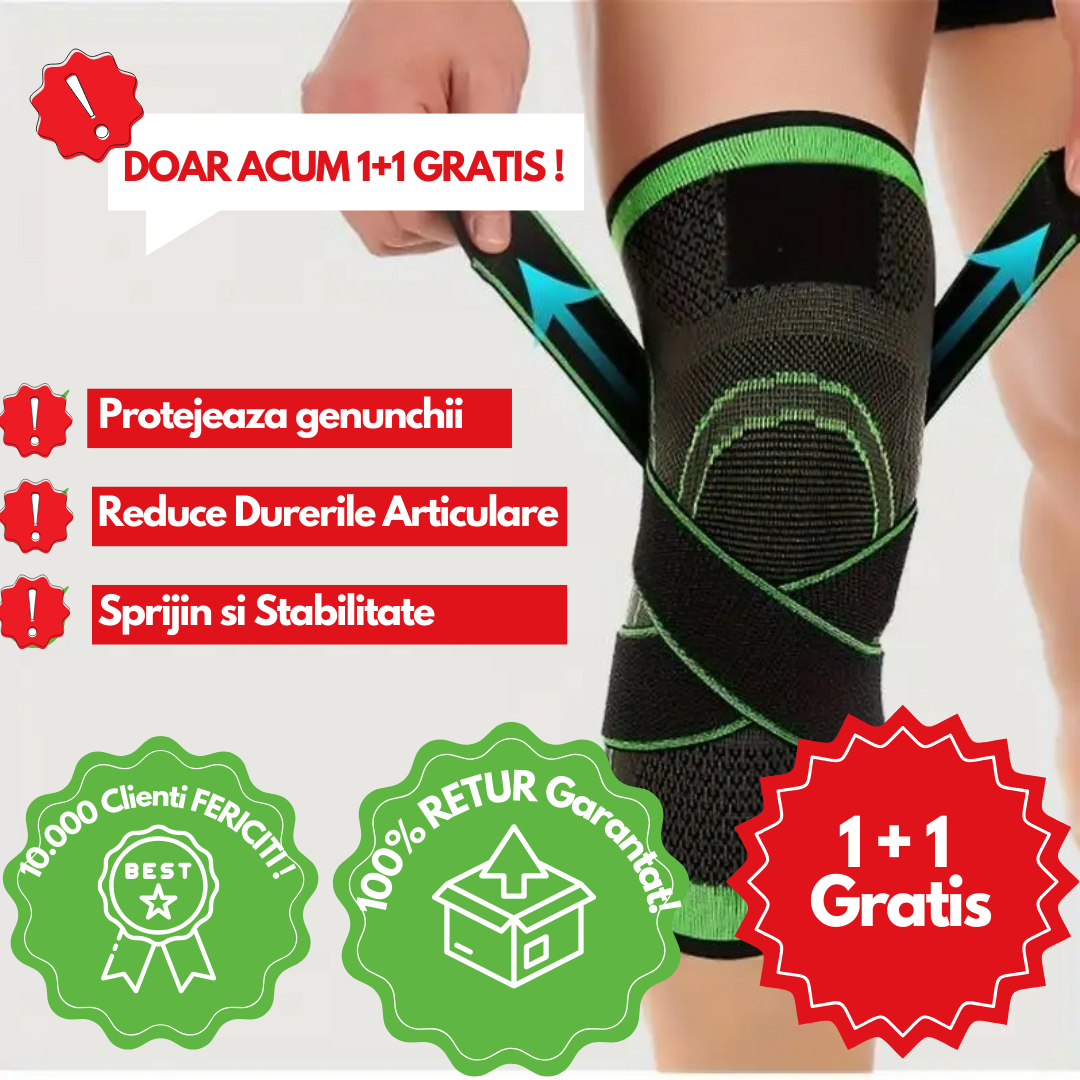 Genunchiera Elastica Profesionala pentru Comfort 1+1 GRATIS